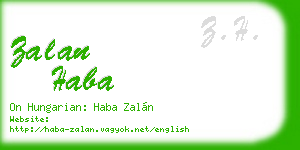 zalan haba business card
